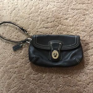 Coach leather wristlet